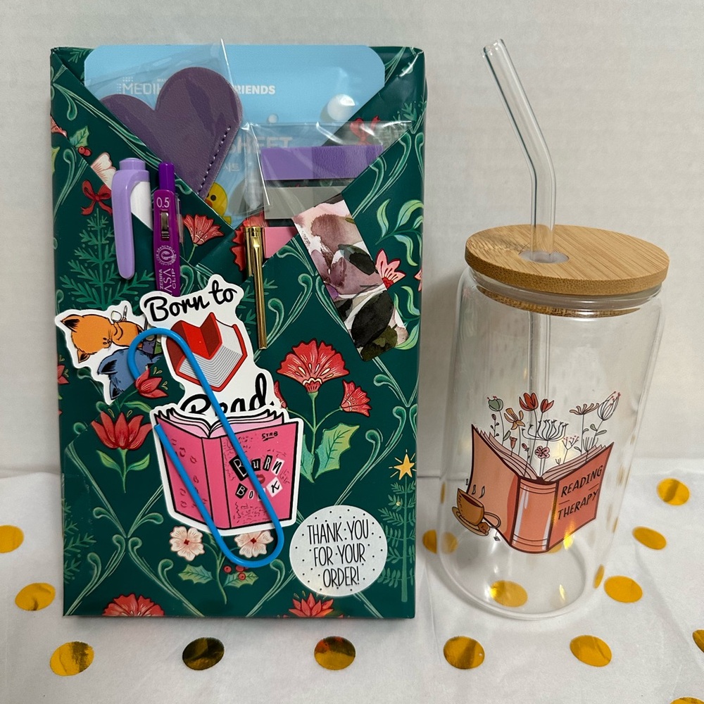 Blind Date w/ a NEW Book & Glass Tumbler